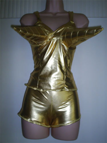  Costumes Purple Pegasus madonna style gold cone corset & shorts Madonna Cone Corset Costume