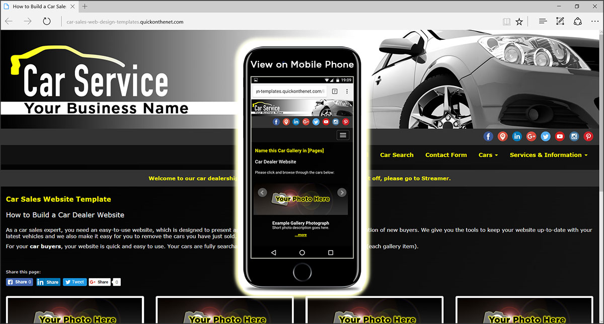 Car Sales Website Car Service Website Template