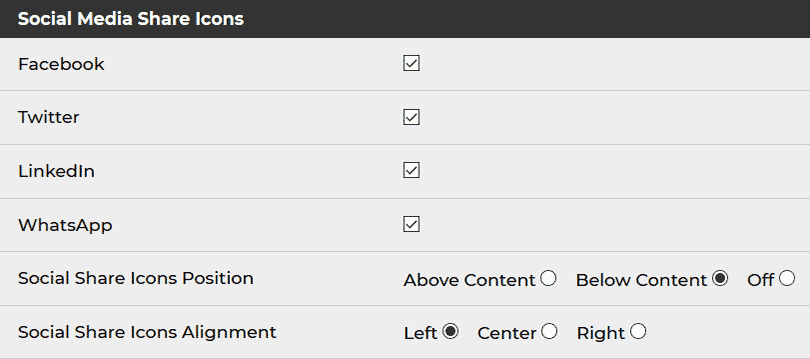 Social Media Share Icons