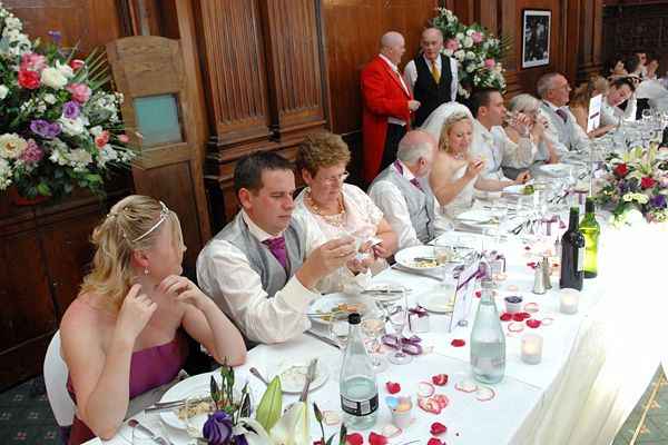 Steve liaising with Head Waiter during Wedding Breakfast - What price piece of mind?