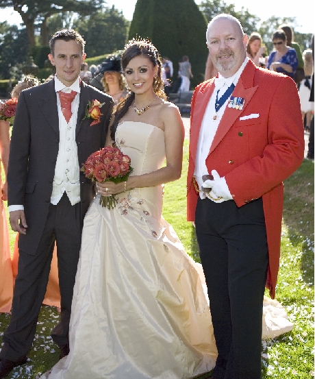 Steve at the wedding of Rachael Davies Miss British Isles 2006. www.burgessphotography.co.uk