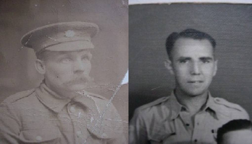 Steve's Great Grandfather Charles Phillips (Left) & Uncle RSM Sid Scannell MM (Right)