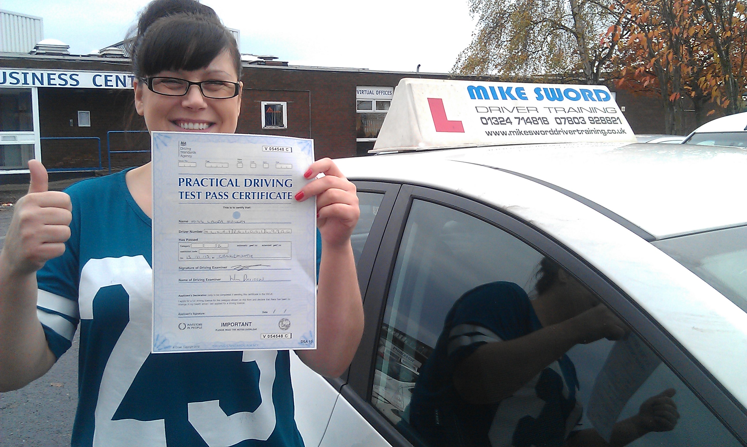 Laura Mackay Mike Sword Falkirk Driving Instructor