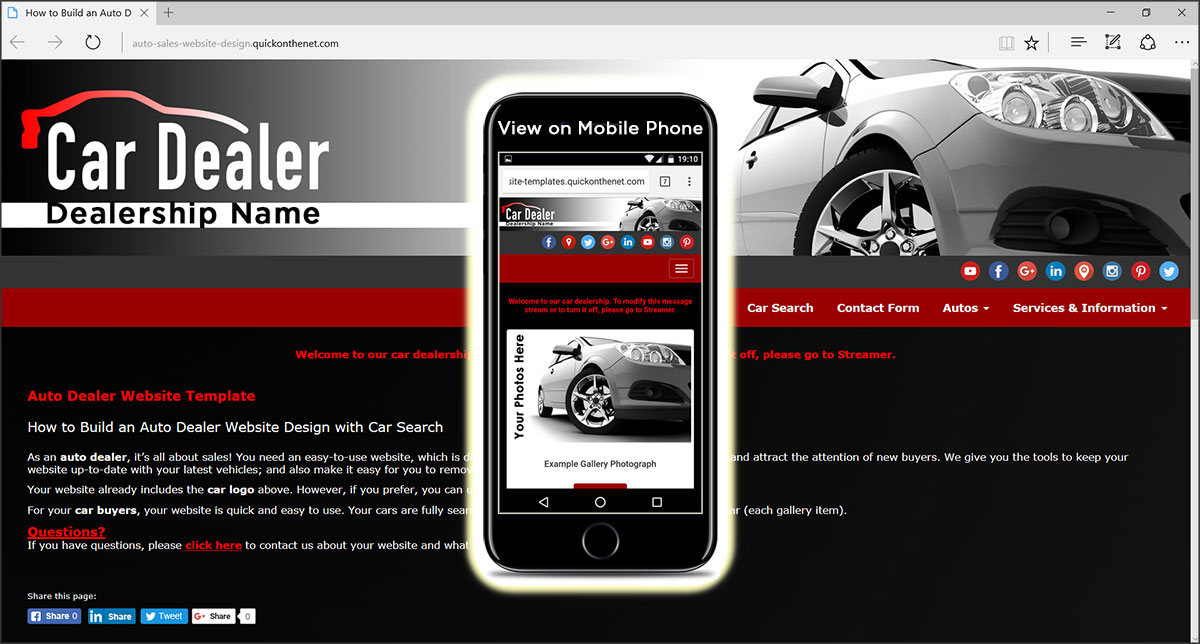 Auto Dealership Website Template from www.quickonthenet.com