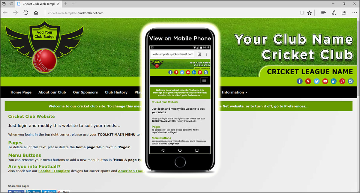 Cricket Club Website Template With Cricket Logo cricket-club-website-template-with-cricket-logo