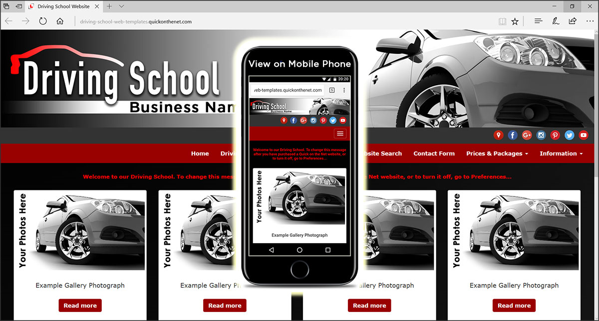 Driving School Web Templates