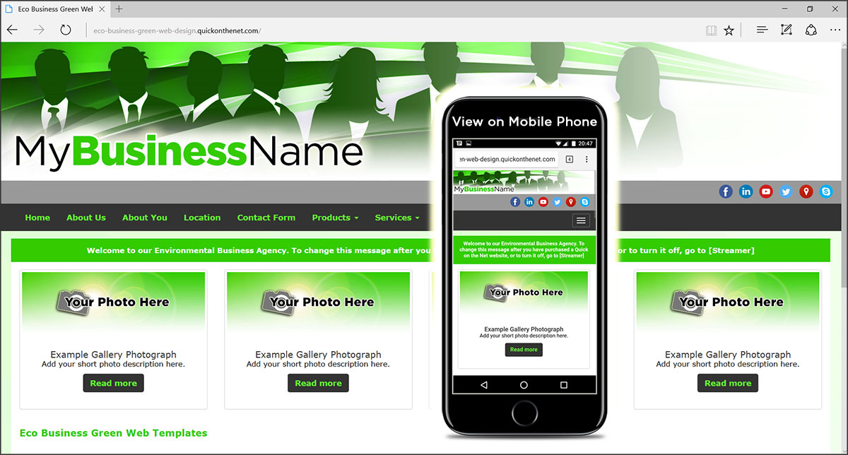 Eco Business Green Web Design Template