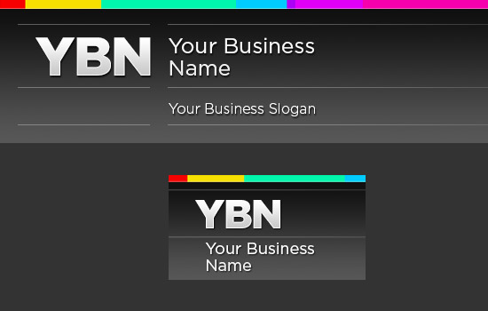 Vibrant Stripe Logo Black Background