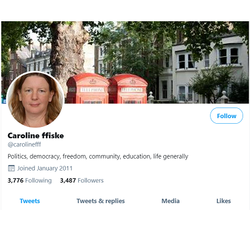 Caroline Ffiske Twitter